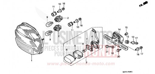 TAILLIGHT (X/Y/1/2/3/4) CBR1100XX3 de 2003